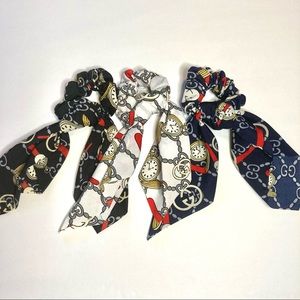 Designer inspired hair scrunchies